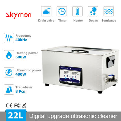40KHz SUS304 5,81 Gallon Verwarmde Ultrasone Reinigingsmachine voor Brocheglazen