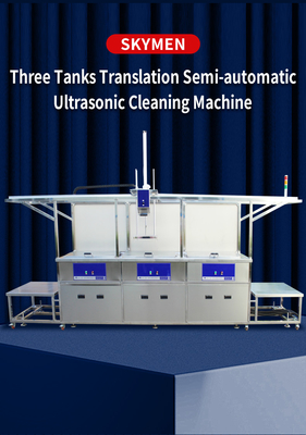 Semi Automatische Industriële Ultrasone Schonere Mahine Drie Tankssus304 Huisvesting
