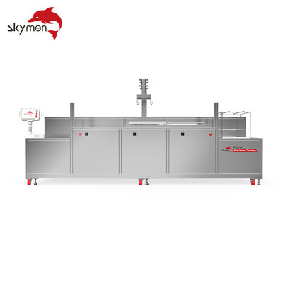 4-Tank Automatisch Ultrasoon Reinigingssysteem voor Precisieonderdelen met PLC Robotarm, Verwarming, Filtratie & Drogen