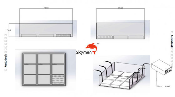 Onderdompelbare ultrasone transducers Plaat/doos