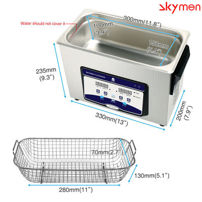 200W verwarmer het Ultrasone Bad SUS304 van 1,19 Gallonbenchtop voor Toestel