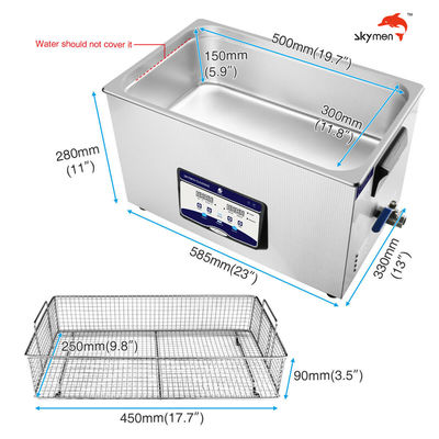 Het Ultrasone Schoonmakende Materiaal van SUS304 480W 20L voor Filtervat