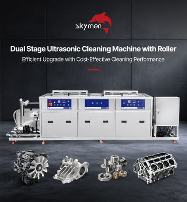 Tweetraps ultrasone reinigingsmachine met rol voor efficiënte industriële reiniging