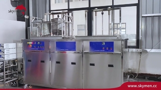 Tweetraps ultrasone reinigingsmachine met rol